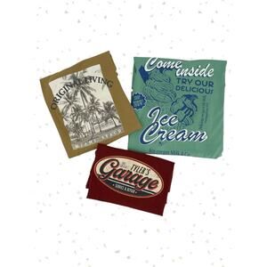 3 Pack Kiabi Casual Graphic Tee 100% Cotton European Short Sleeve T-Shirt Size L